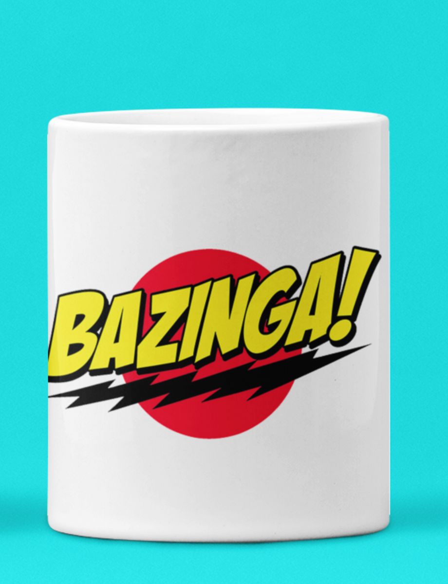 Nome do produto: Caneca Branca - Bazinga! Café