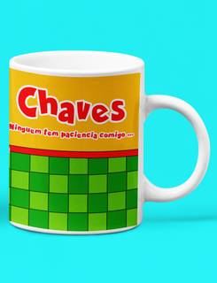 Nome do produtoCaneca Branca - Chaves - Ninguém Tem Paciência Comigo...