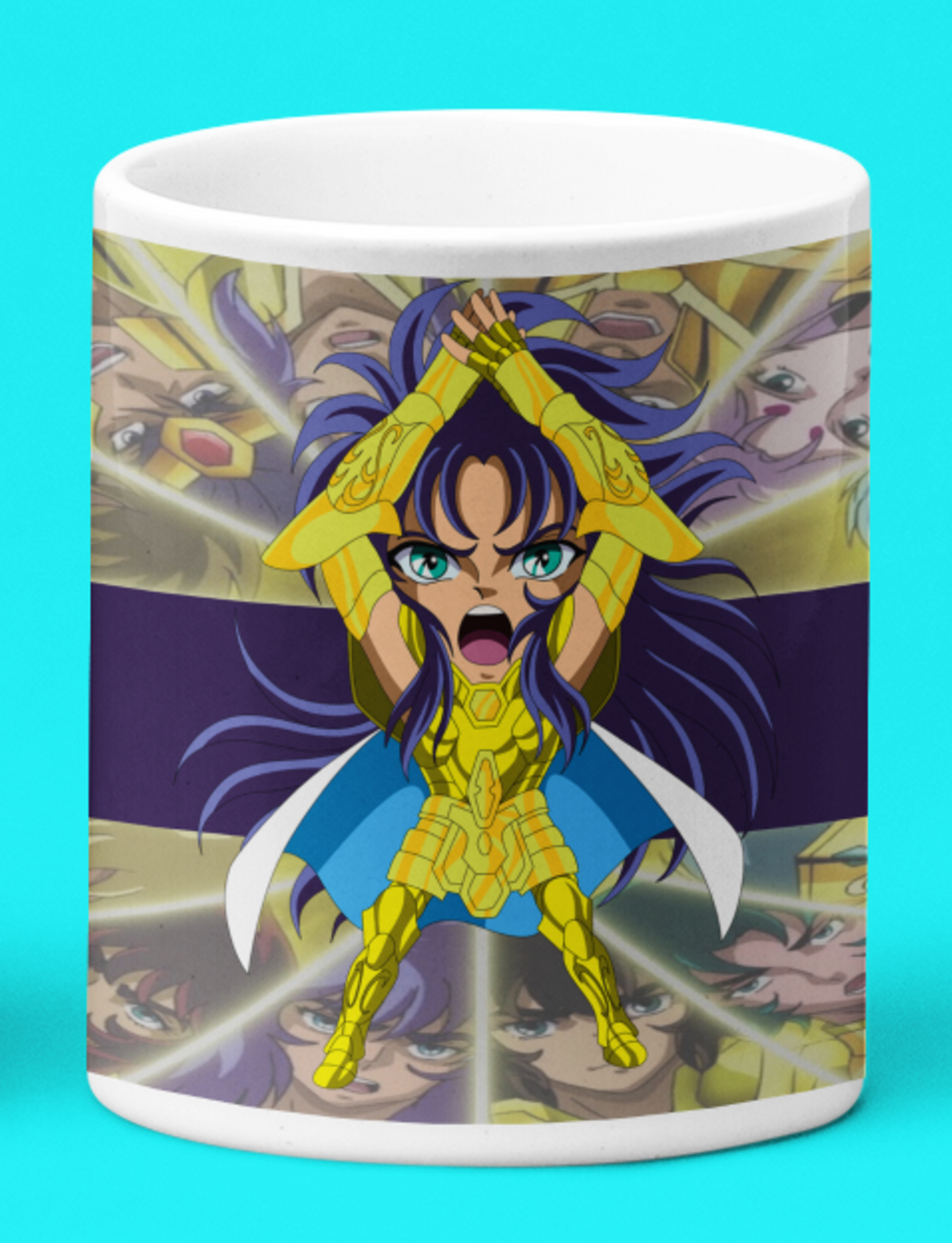 Nome do produto: Caneca Branca - Saint Seiya Gemini 