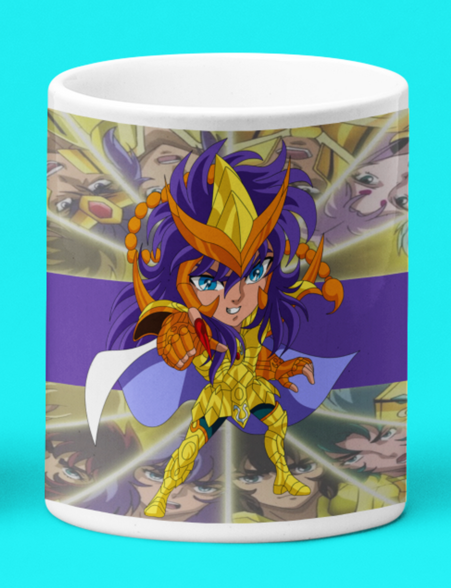 Nome do produto: Caneca Branca - Saint Seiya Scorpio