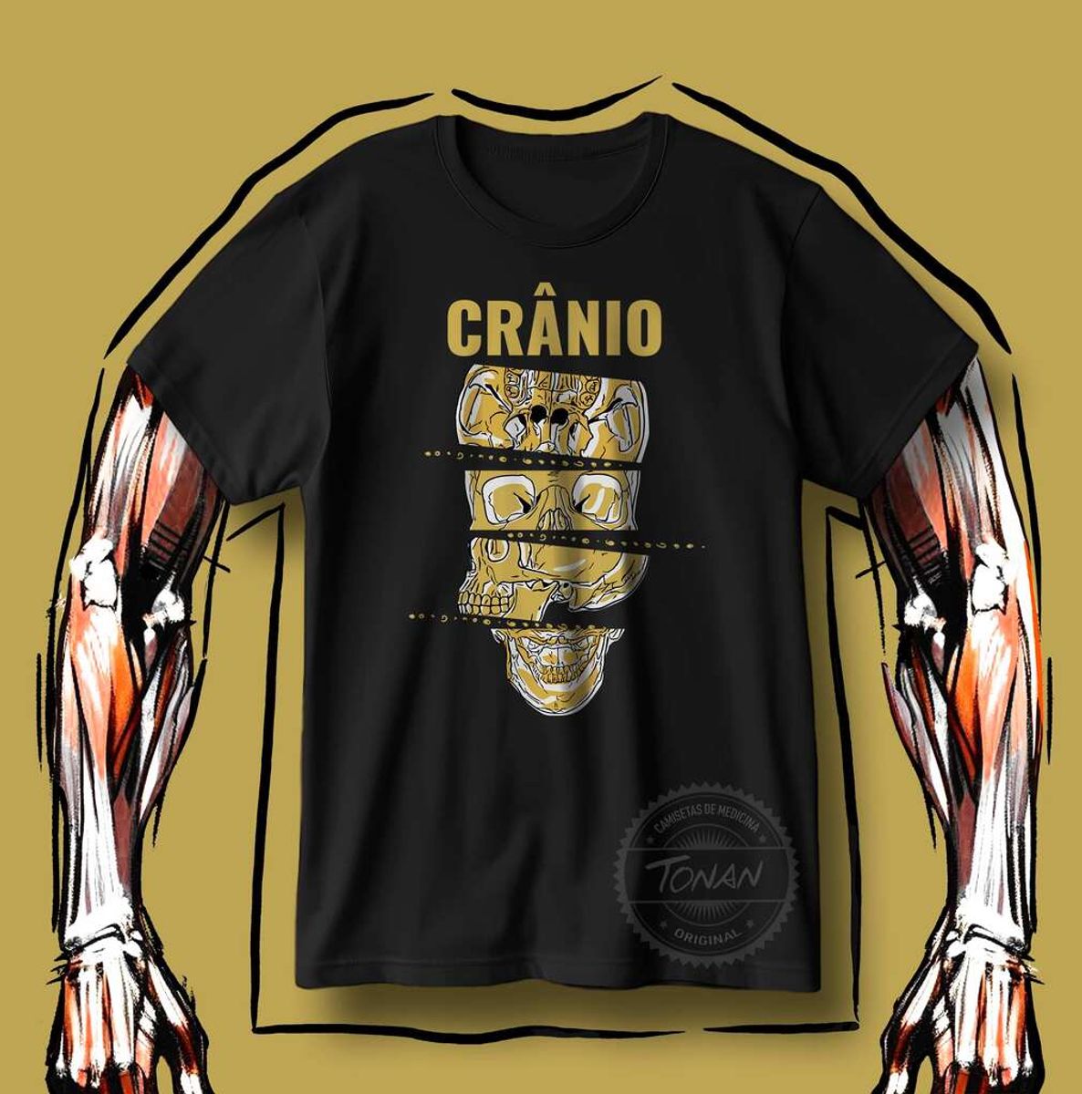 Nome do produto: CAMISETA QUALITY -  BASE DO CRÂNIO