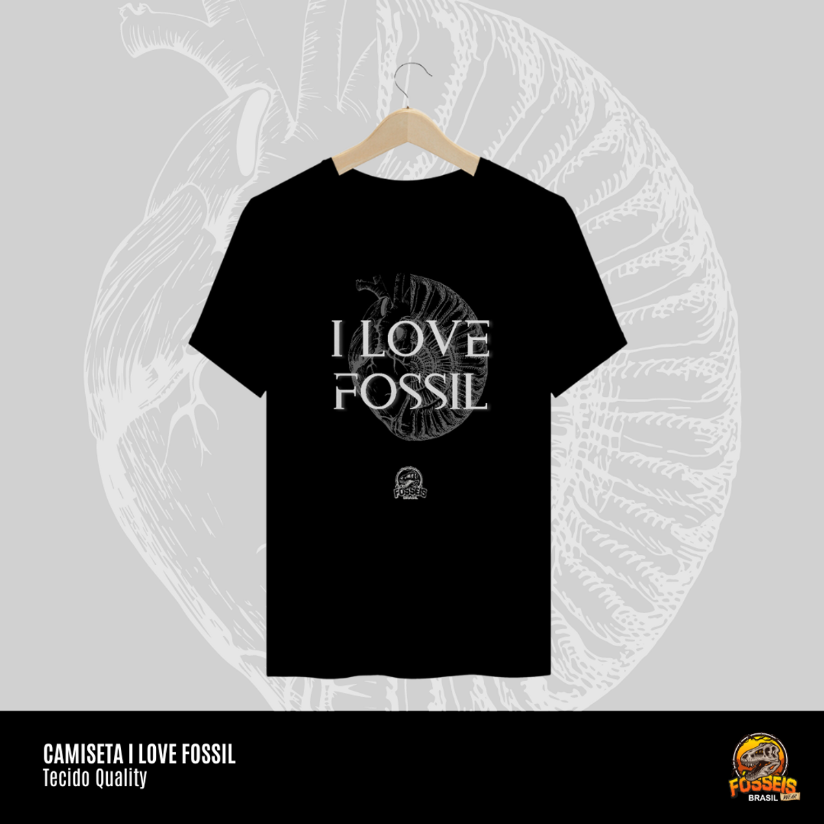 Nome do produto: Camiseta I LOVE FOSSIL