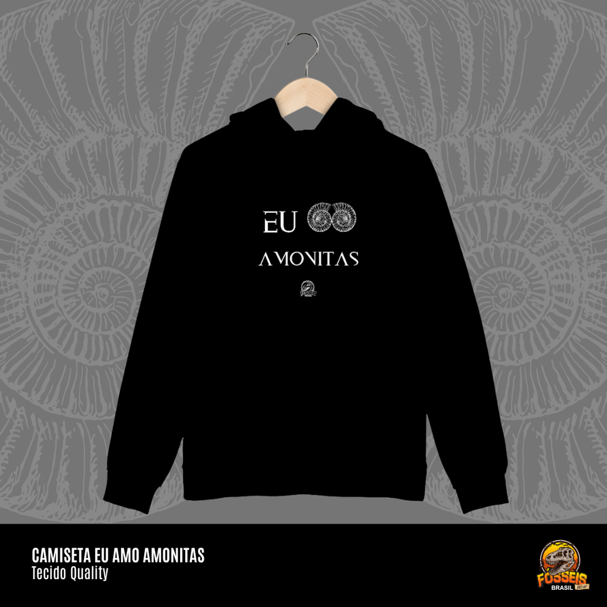 Nome do produto: Moletom Canguru - EU AMO AMONITAS