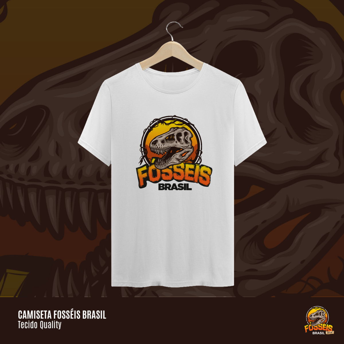 Nome do produto: Camiseta Fósseis Brasil