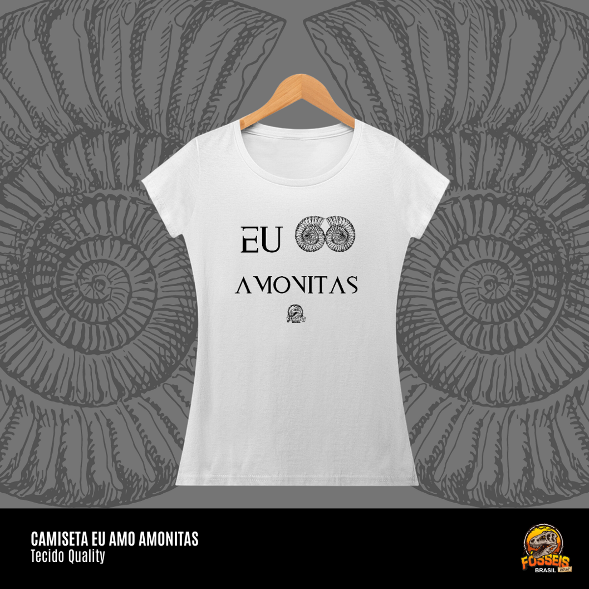 Nome do produto: Camiseta Feminina - EU AMO AMONITAS