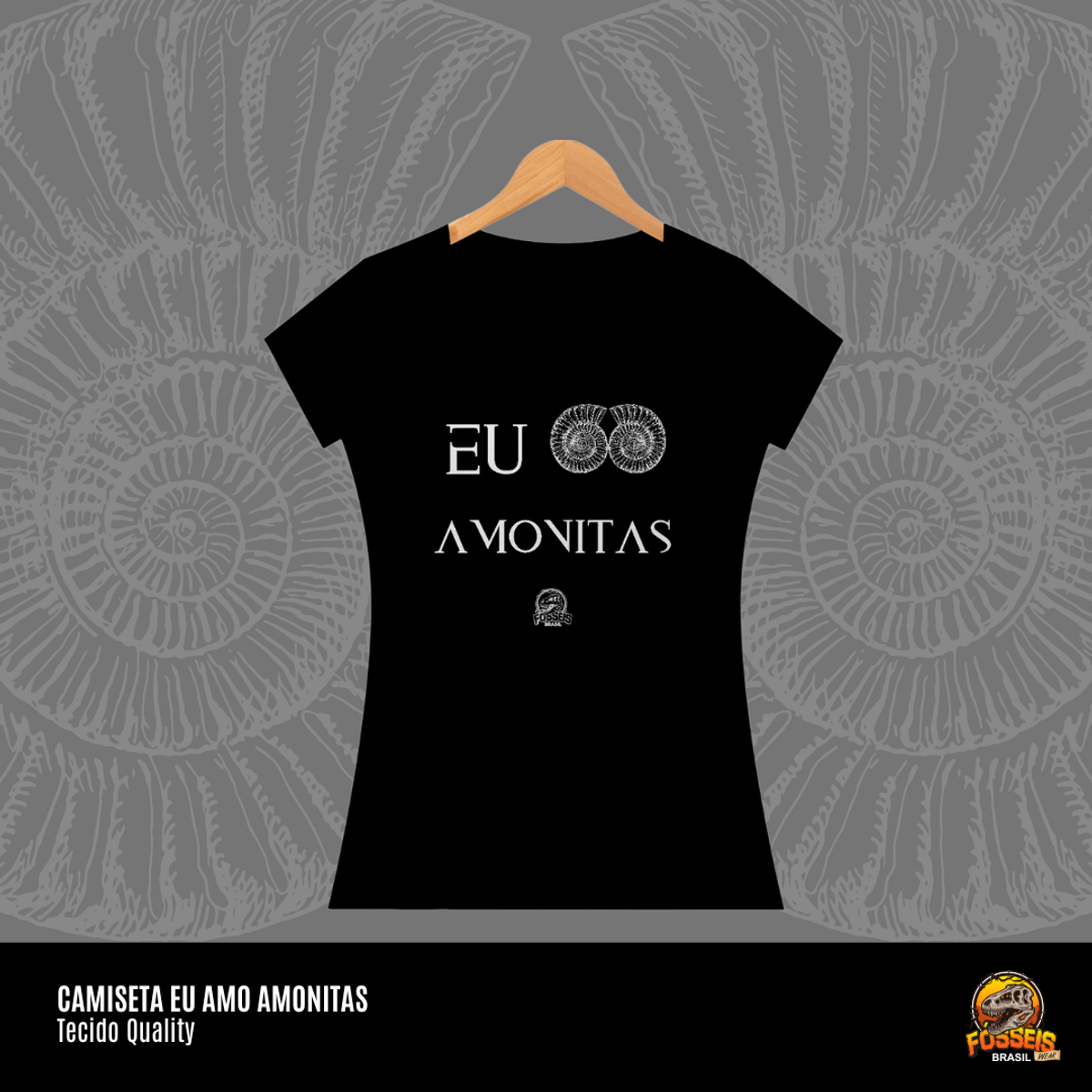 Nome do produto: Camiseta Feminina - EU AMO AMONITAS