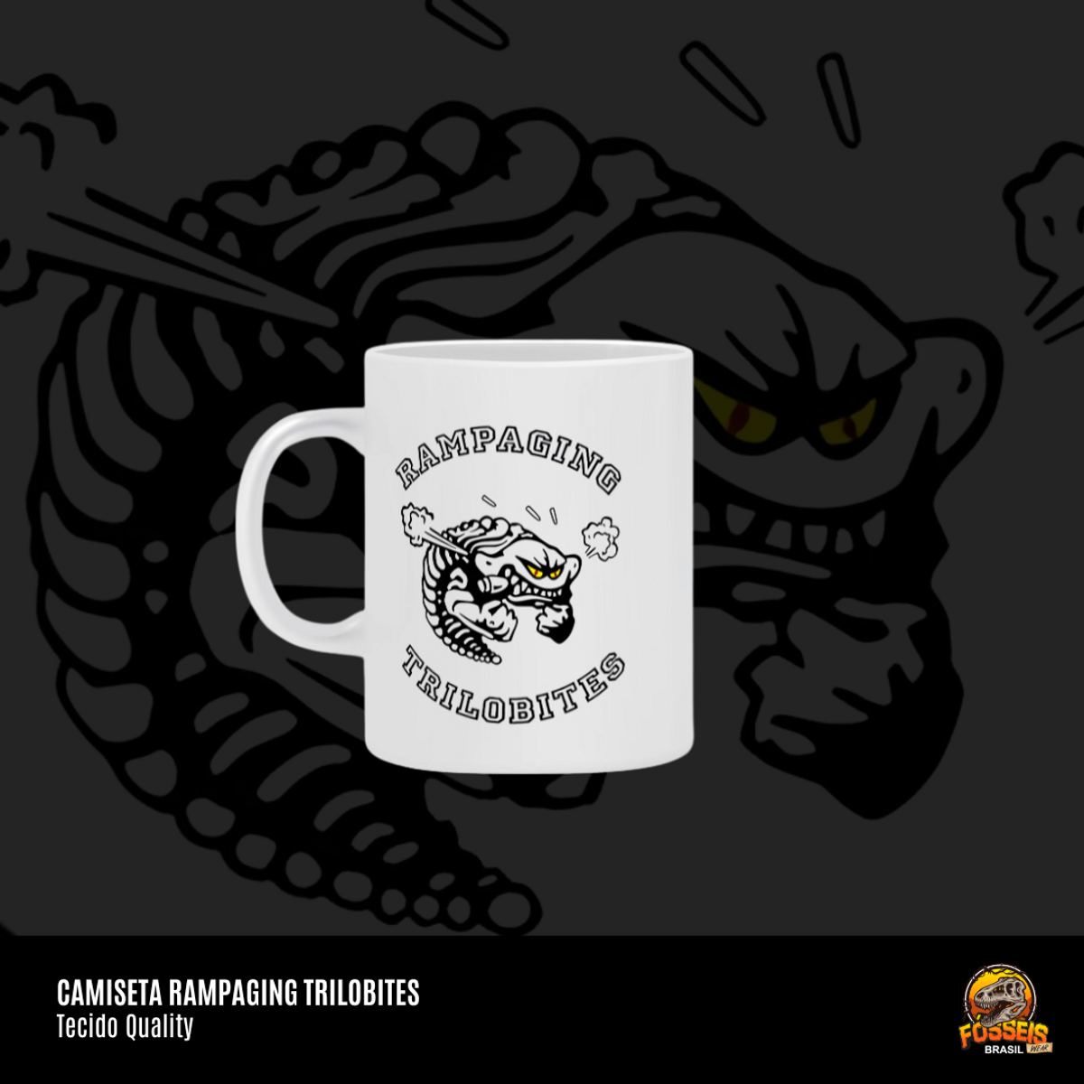 Nome do produto: Caneca Rampaging Trilobites - Família Dinossauros