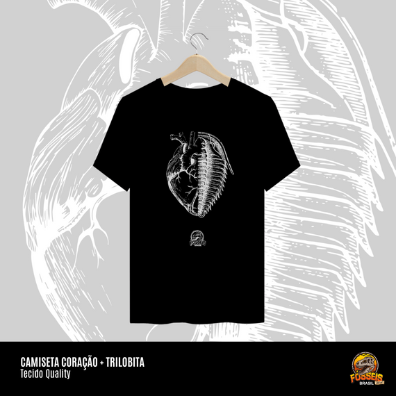 Camiseta - Coração + Trilobita