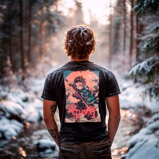 Nome do produtoCamiseta Demon Slayer - Kamado Tanjiro