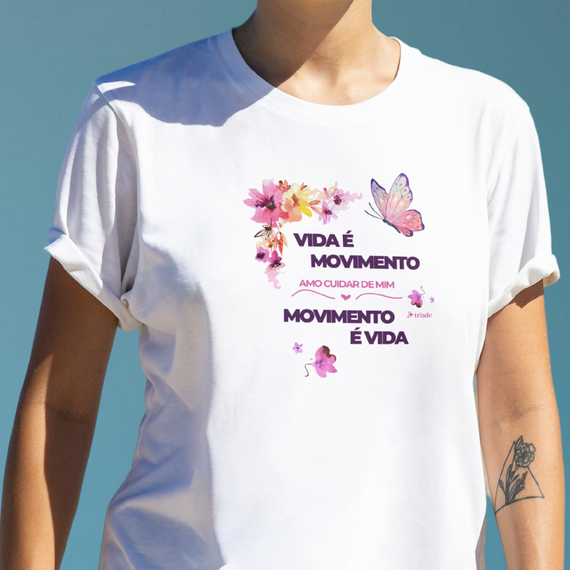 Camiseta Classic Vida é Movimento, Movimento é Vida - Borboleta