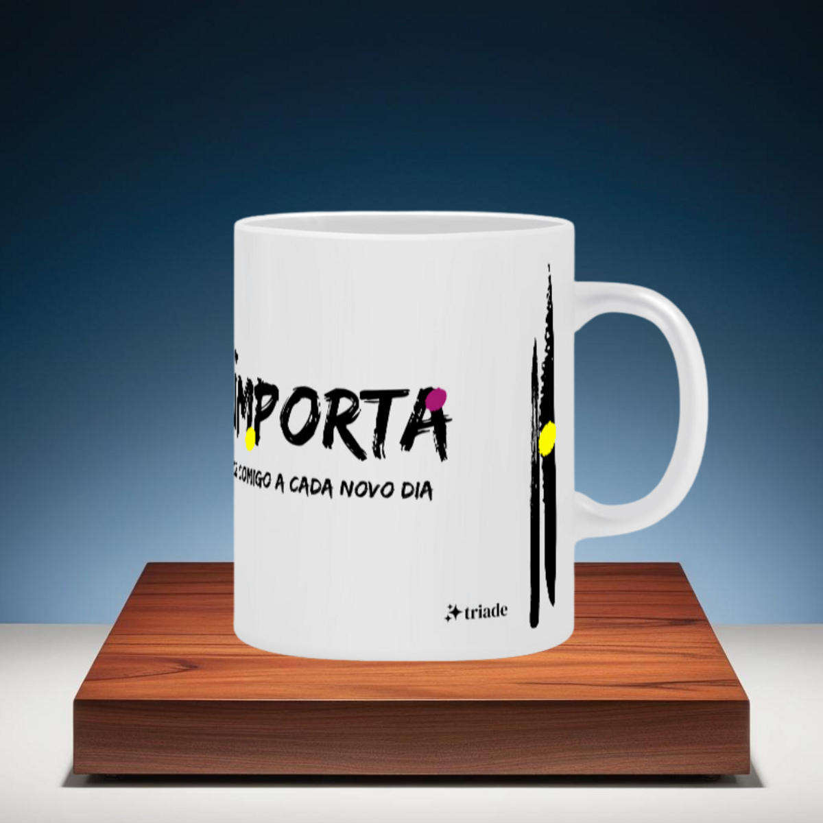 Nome do produto: Caneca Porcelana Todo Dia Importa