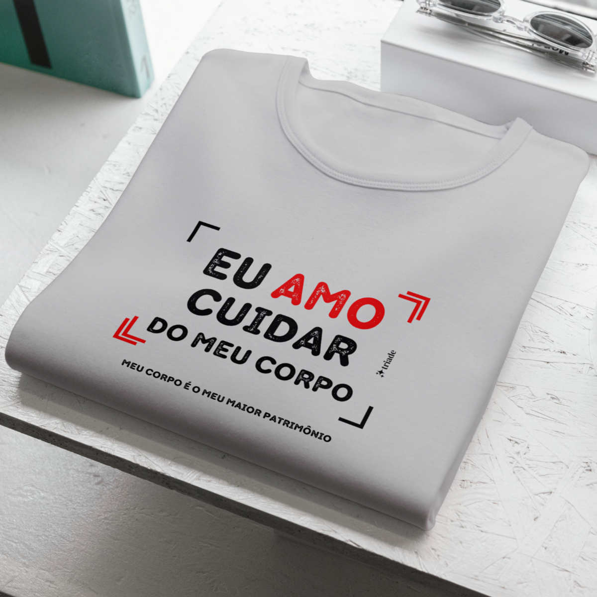 Nome do produto: Camiseta Classic Eu Amo Cuidar do Meu Corpo