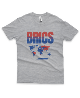 Nome do produtoCamisa BRICS azul/vermelha mapa