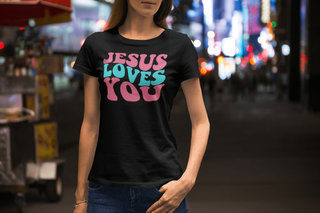 Nome do produtoCamiseta Baby Look Quality Algodão - Jesus Loves You