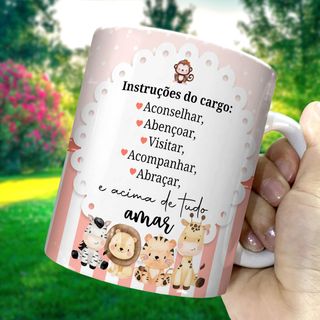 Nome do produtoCaneca Promovida a Madrinha-Safari-Instruções do Cargo