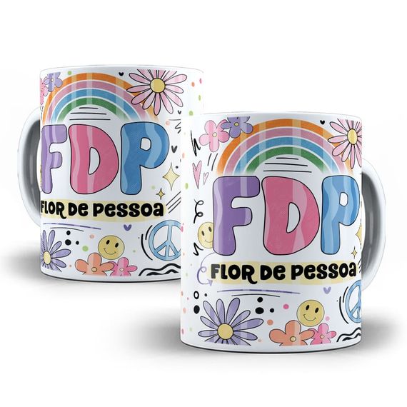 Caneca FDP Flor de Pessoa