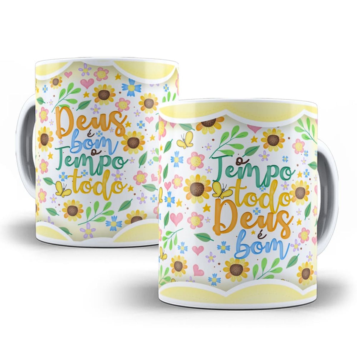 Nome do produto: Caneca Deus é Bom o Tempo Todo - O Tempo Todo Deus é Bom