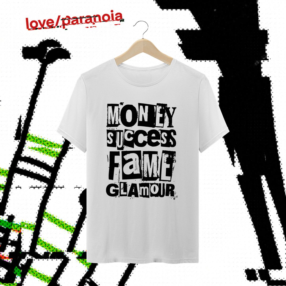 Nome do produto: Money Success Fame Glamour (Camiseta Unissex) Branca