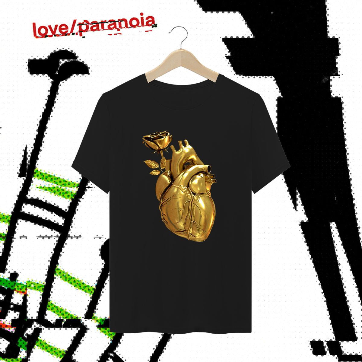 Nome do produto: Heart / Bones & Gold (Camiseta Unissex)