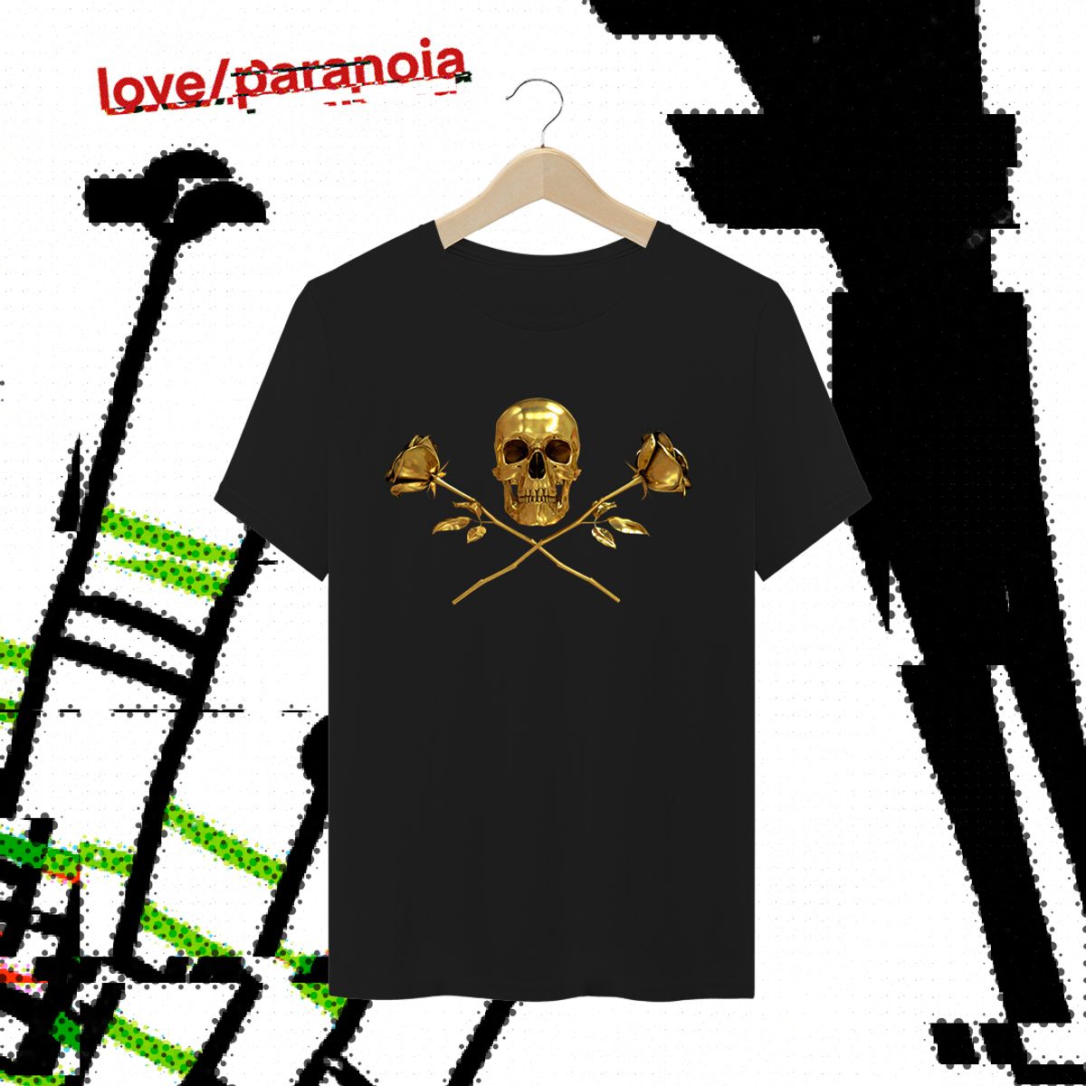 Nome do produto: Skull / Bones & Gold (Camiseta Unissex)