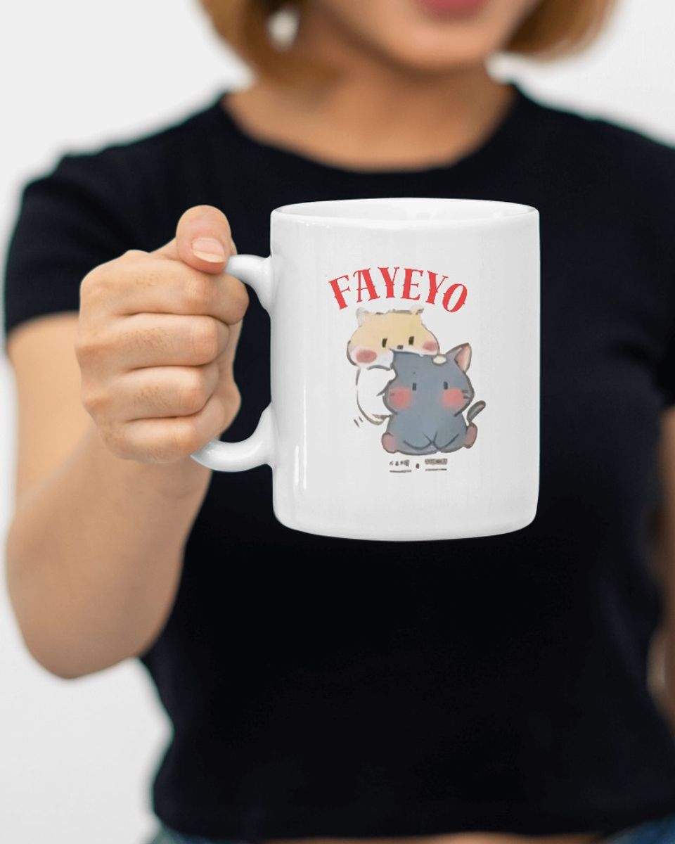 Nome do produto: CANECA DE CERAMICA  PERSONALIZADAS FAYE E FAYEYO