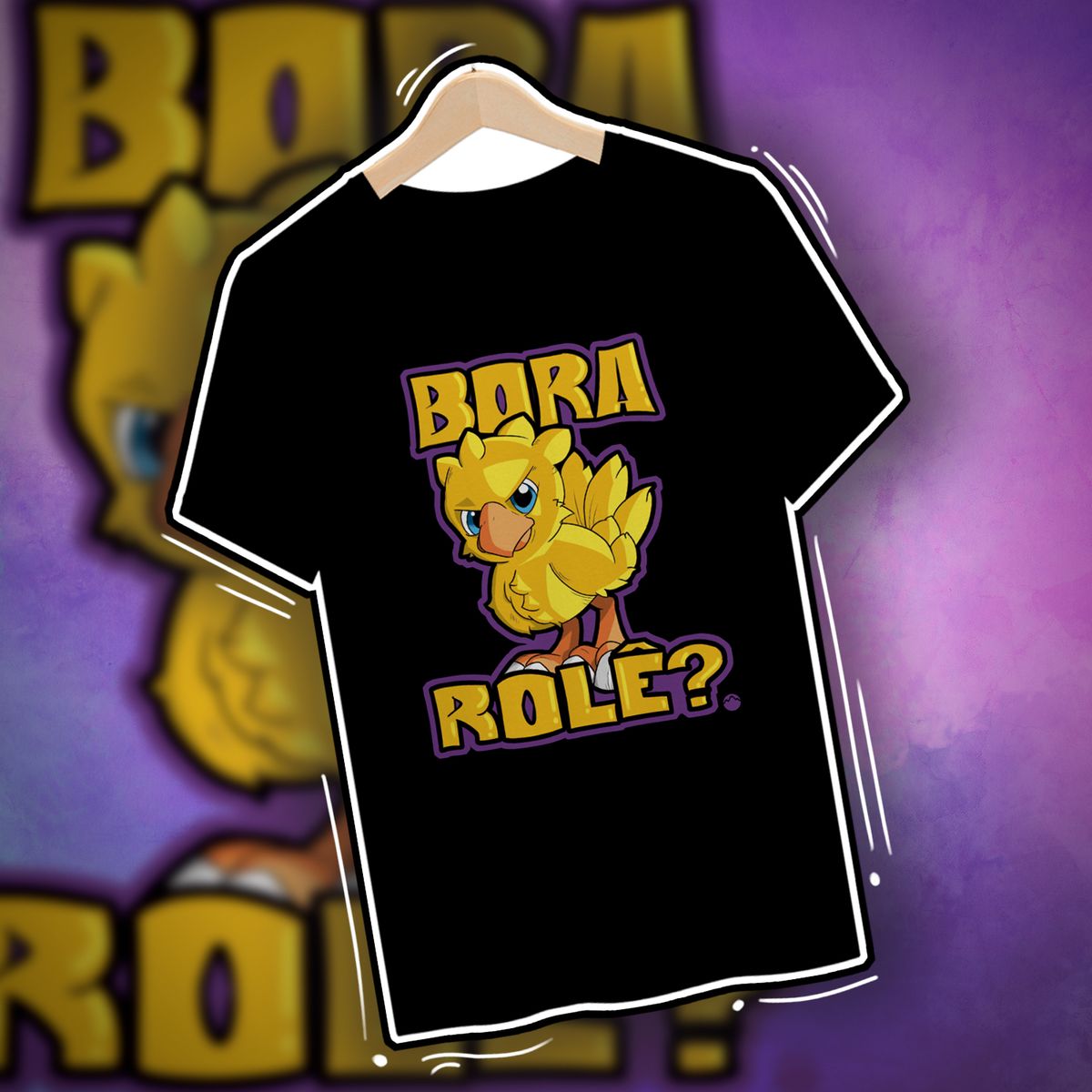 Nome do produto: Camiseta Chocobo BORA ROLÊ? PS