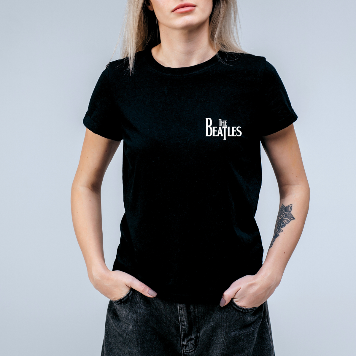 Nome do produto: camisa feminina minimalista the beatles 
