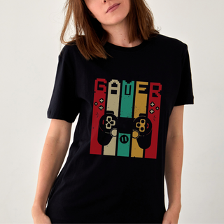 Camisa feminina gamer retrô