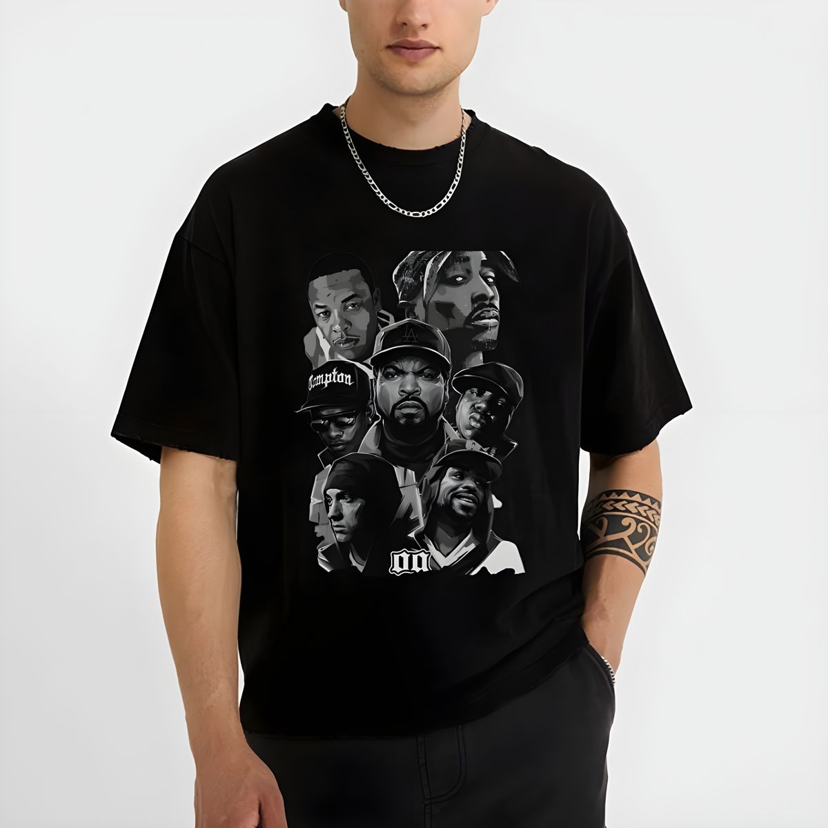 Nome do produto: camisa rappers anos 90 e 2000