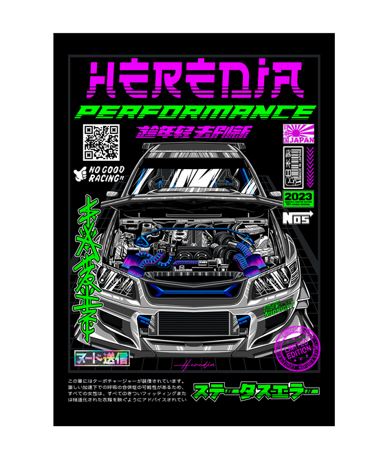 Poster Heredia Performance Roxo e Verde