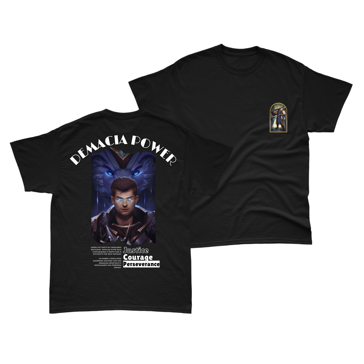 Nome do produto: Camiseta Garen Demacia Power Preta