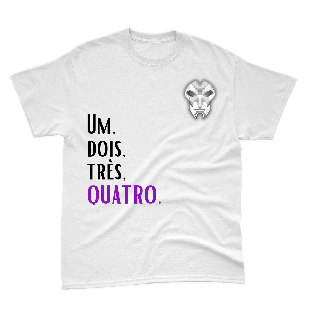 Nome do produto: Camiseta Jhin Branca - Um, Dois, Três, Quatro.