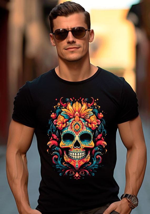Camiseta Caveira Mexicana Alegria