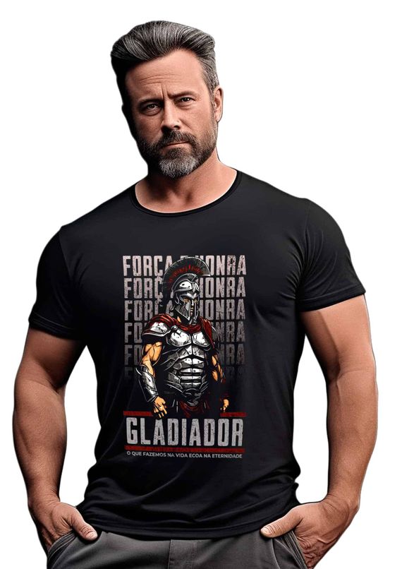 Camiseta Gladiador Força e Honra
