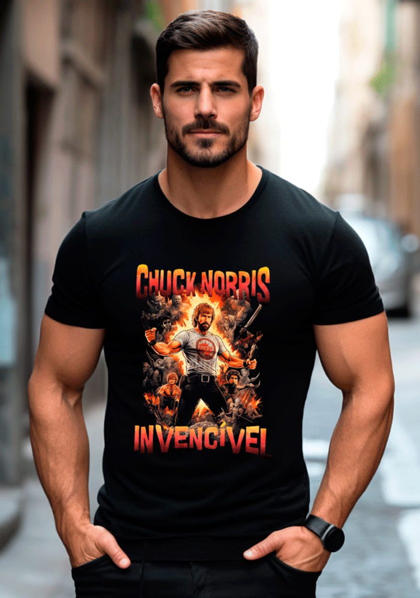 Nome do produto: Camiseta Chuck Norris Invencível