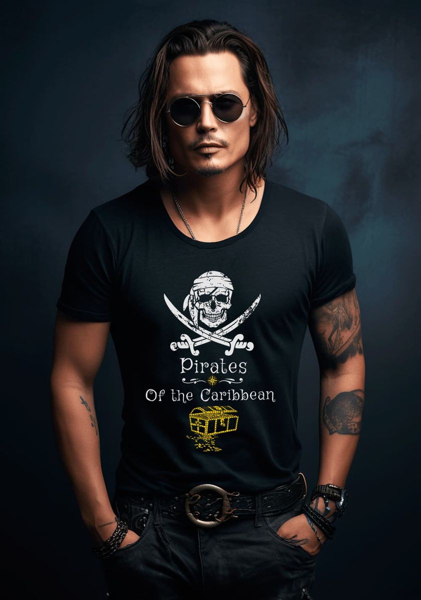 Nome do produto: Camisetas Piratas do Caribe