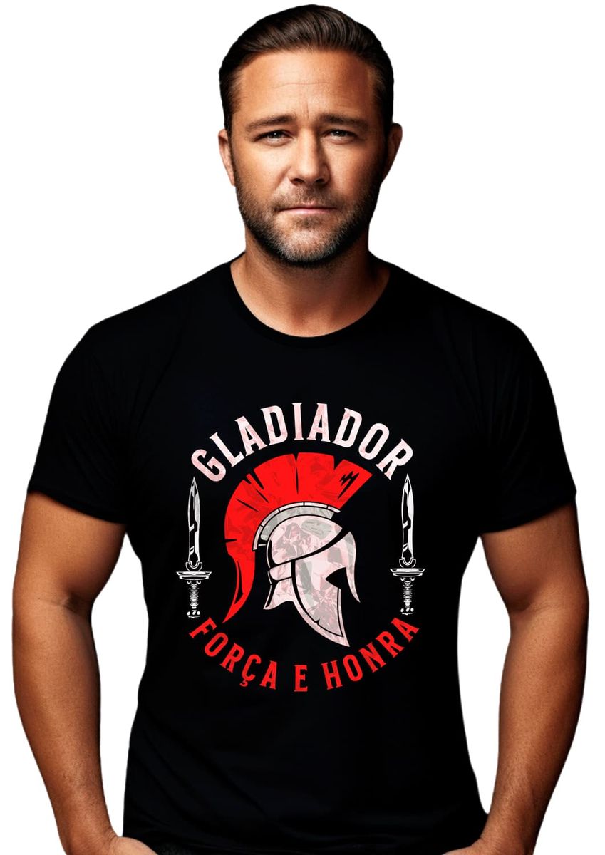 Nome do produto: Camiseta Gladiador Força e Honra