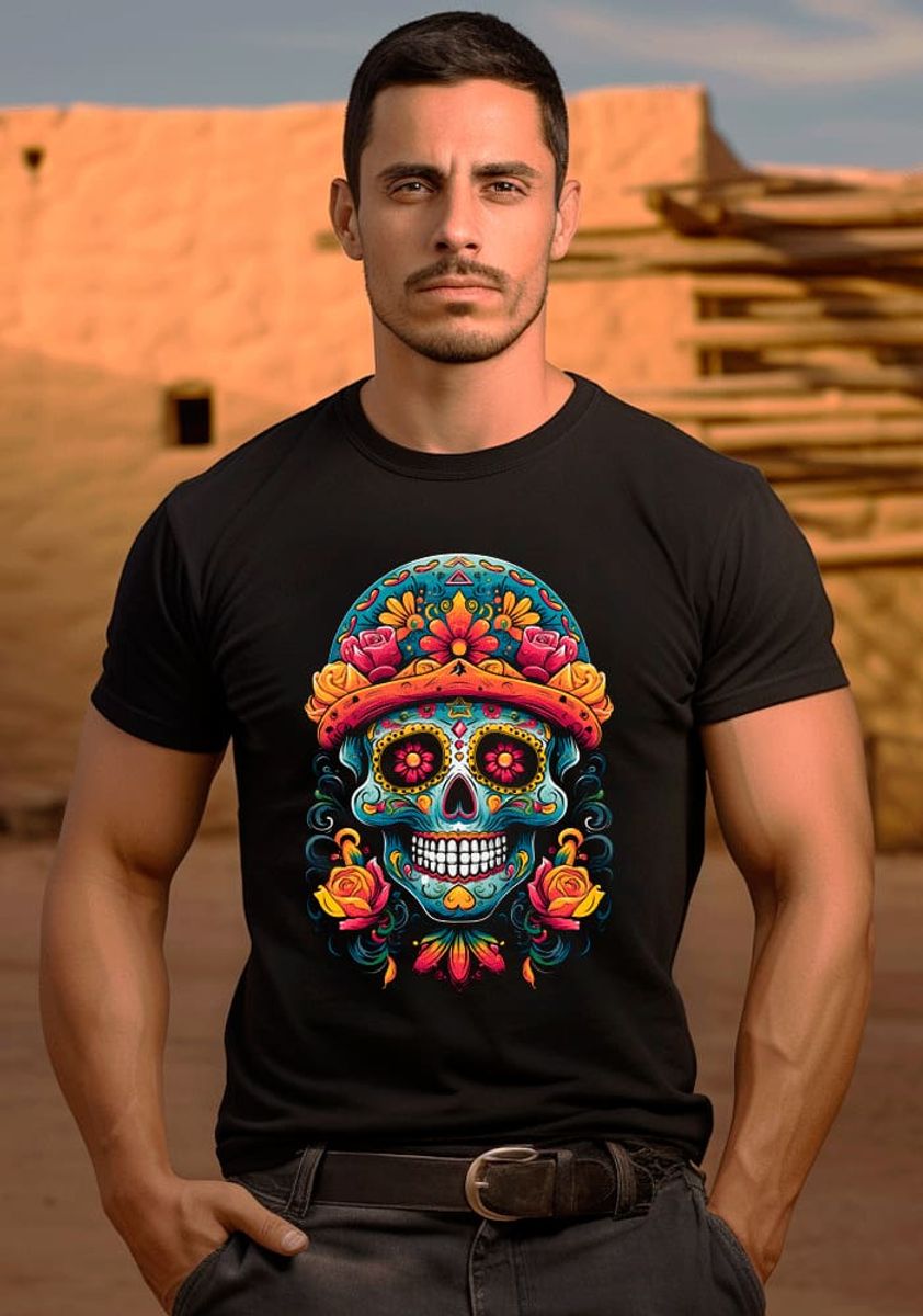 Nome do produto: Camiseta Caveira Mexicana W