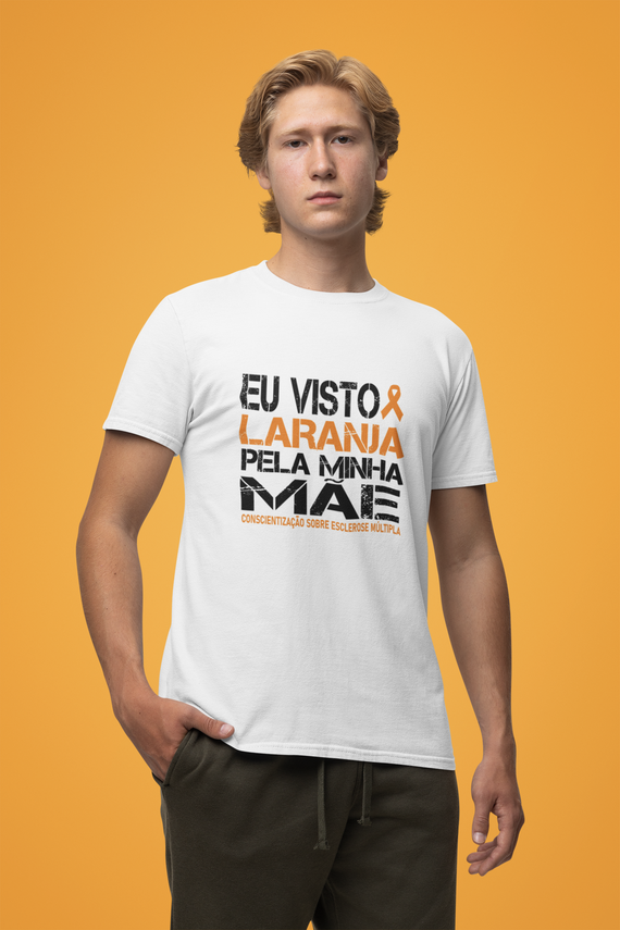 Eu visto laranja pela minha mãe -- Premium Unissex Branca