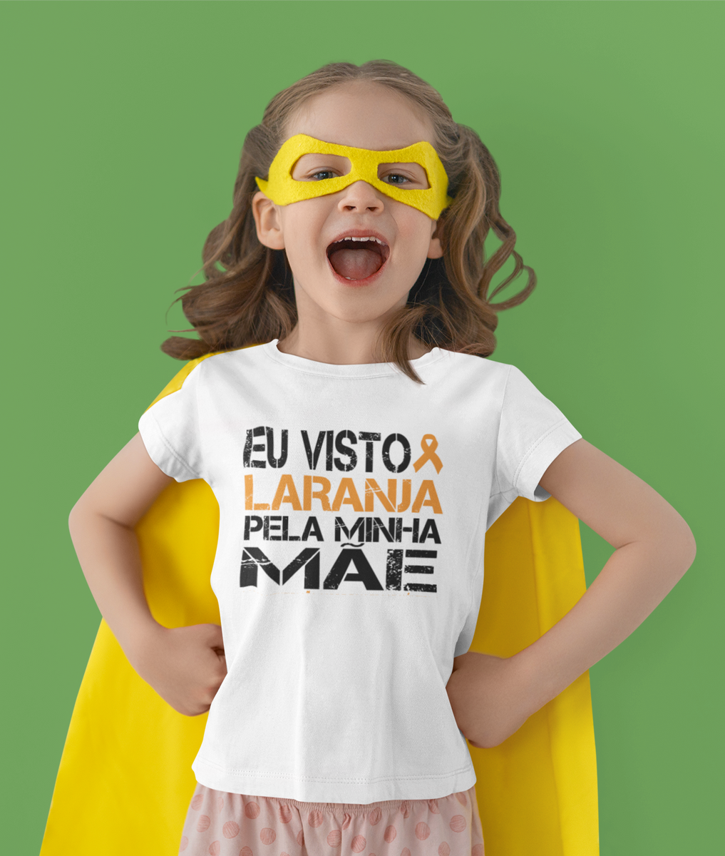 Nome do produto: Eu visto laranja pela minha mãe -- Infantil Unissex Branca