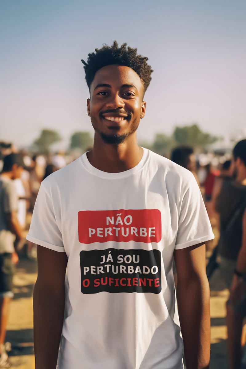 Nome do produto: Não perturbe -- Masculina Tradicional Branca 