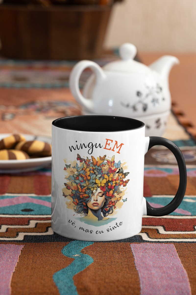 Nome do produto: Ninguém vê, mas eu sinto -- V2 Caneca Mágica