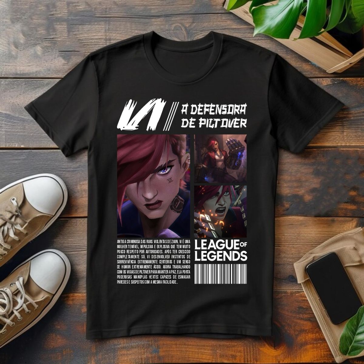 Nome do produto: Camiseta - Vi a defensora de piltover