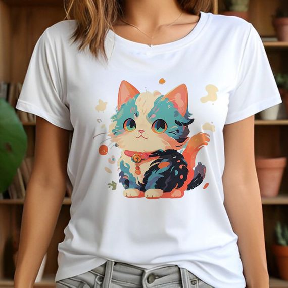 Camiseta Cloudy Cat