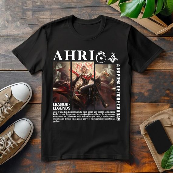 Camiseta - Ahri Lenda Imortalizada.