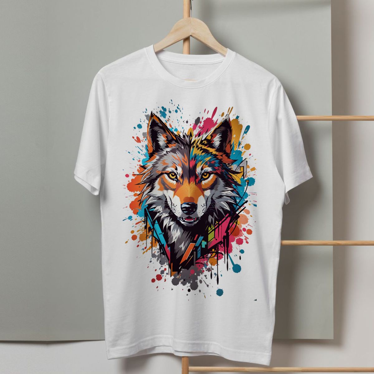 Nome do produto: Camiseta Lobo Graffiti