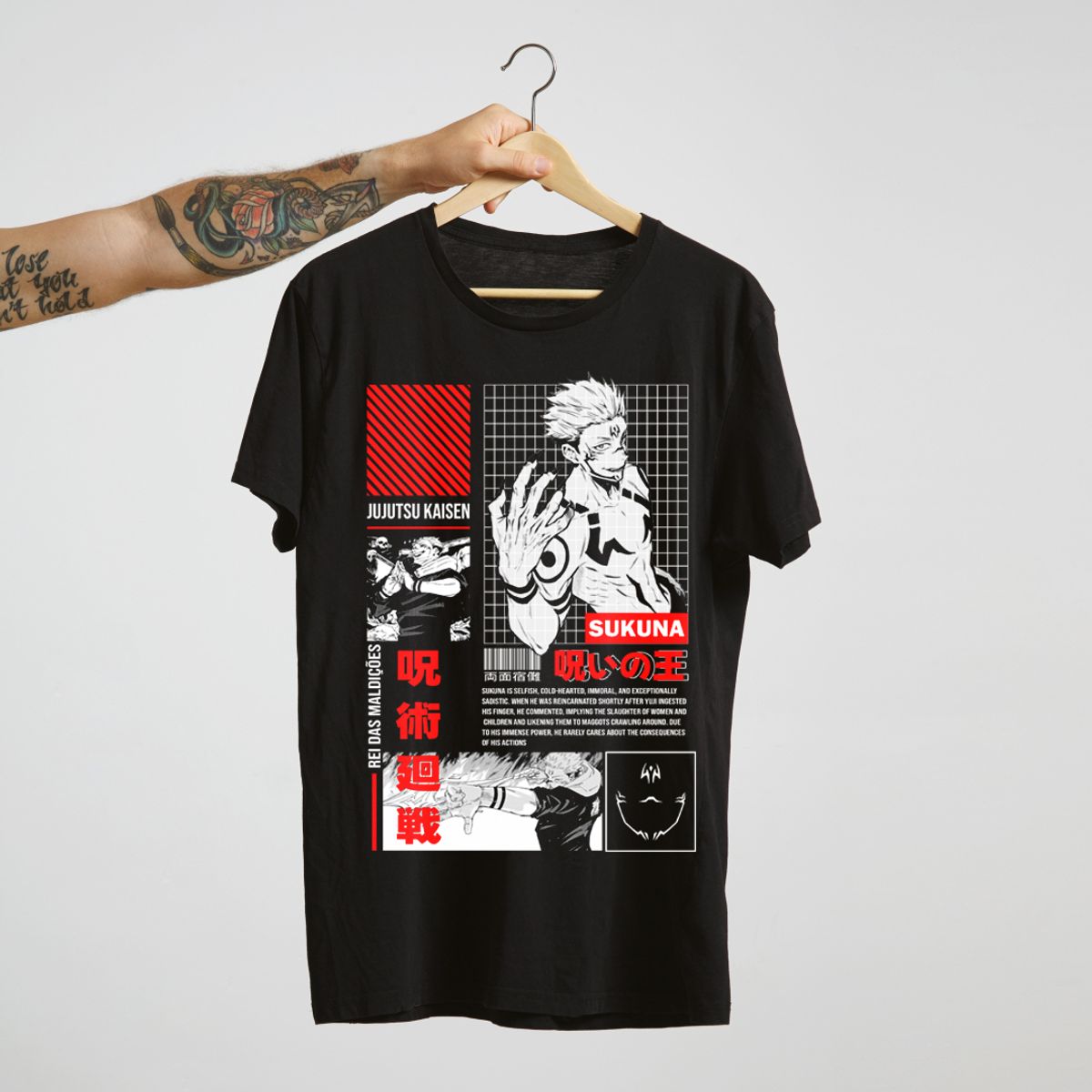 Nome do produto: Camiseta Sukuna - Jujutsu Kaisen - MD1