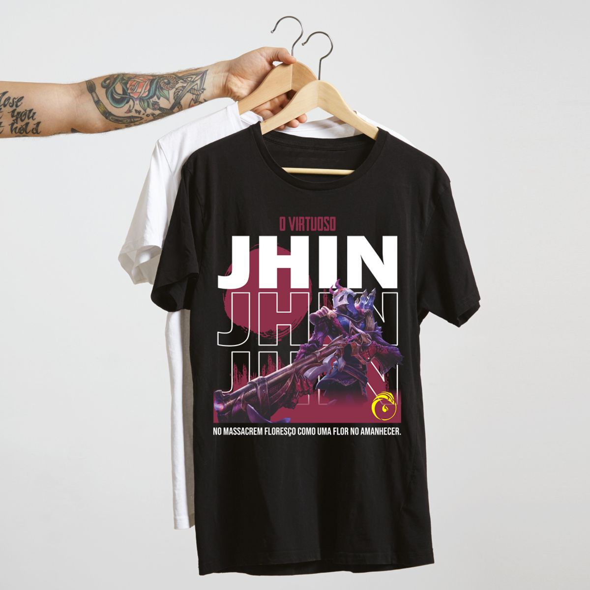 Nome do produto: Camiseta Jhin Lua Sangrenta - League of Legends