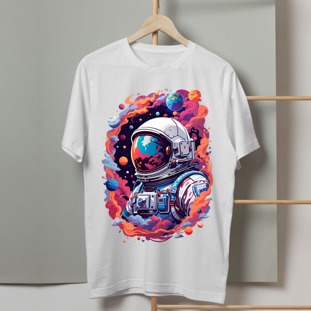 Nome do produto: Camiseta Astronauta Graffiti