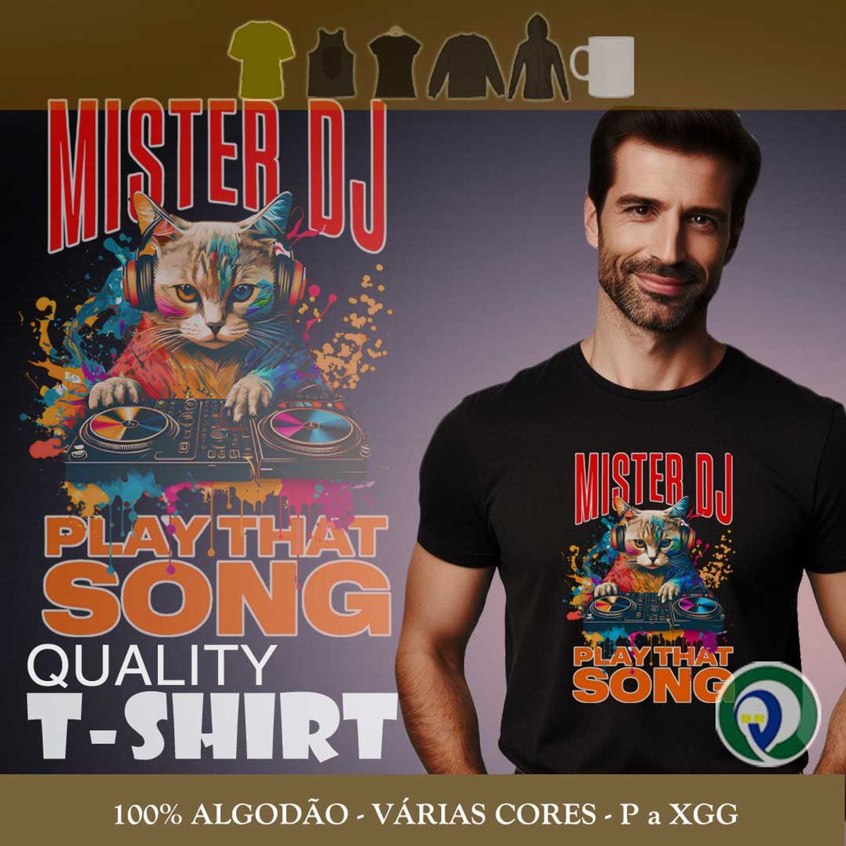 Nome do produto: GATO - Cat Mister DJ  - Cor  Luz - TSQ